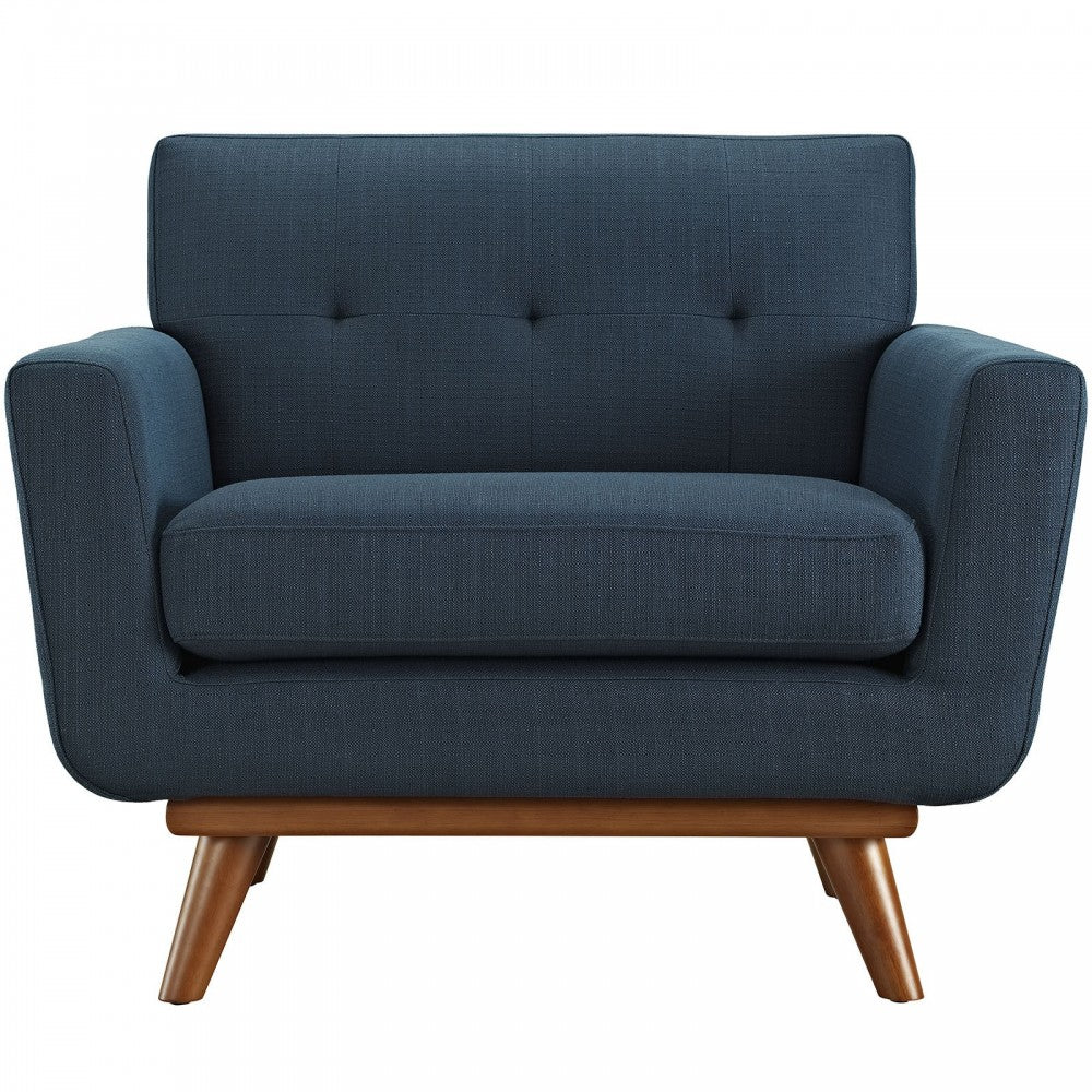 Engage Upholstered Fabric Armchair, Azure