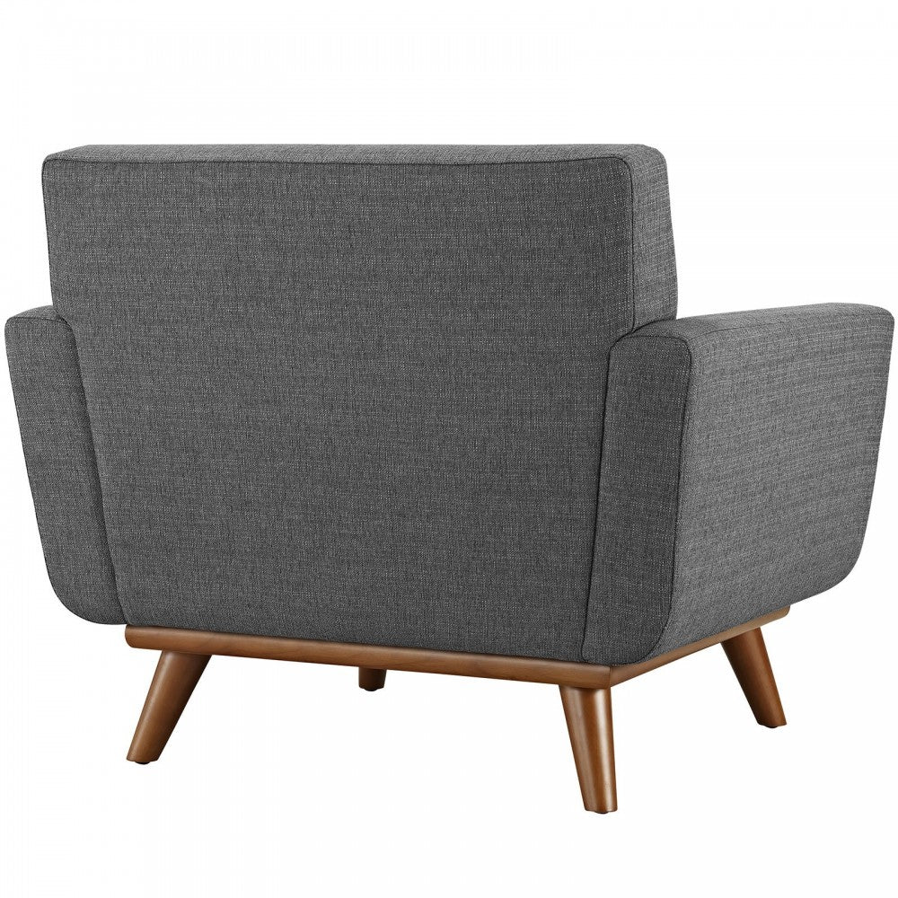 Engage Upholstered Fabric Armchair, Gray