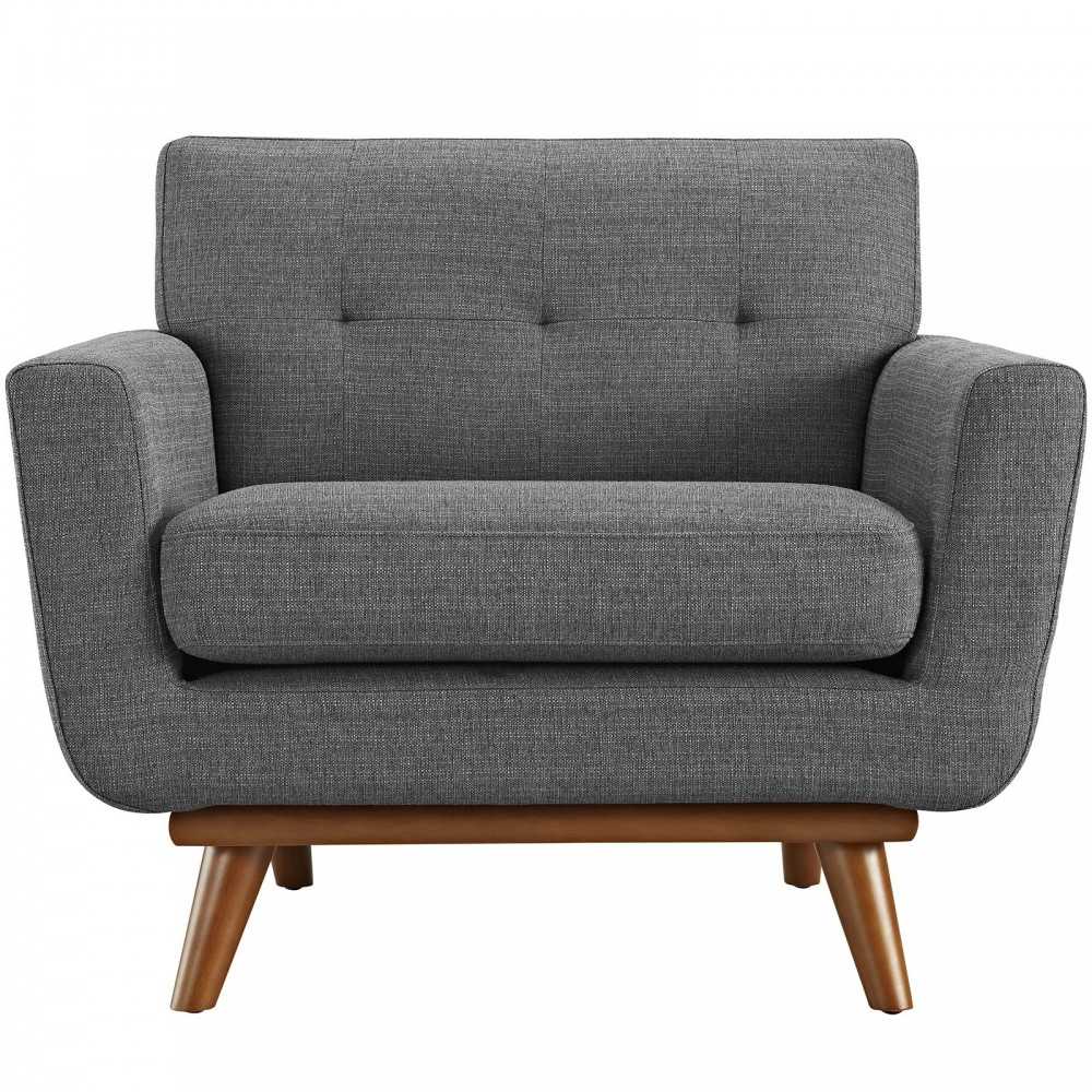 Engage Upholstered Fabric Armchair, Gray