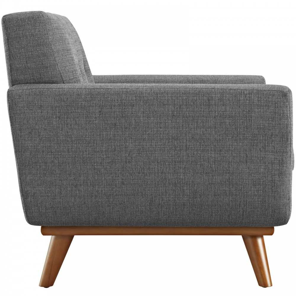 Engage Upholstered Fabric Armchair, Gray