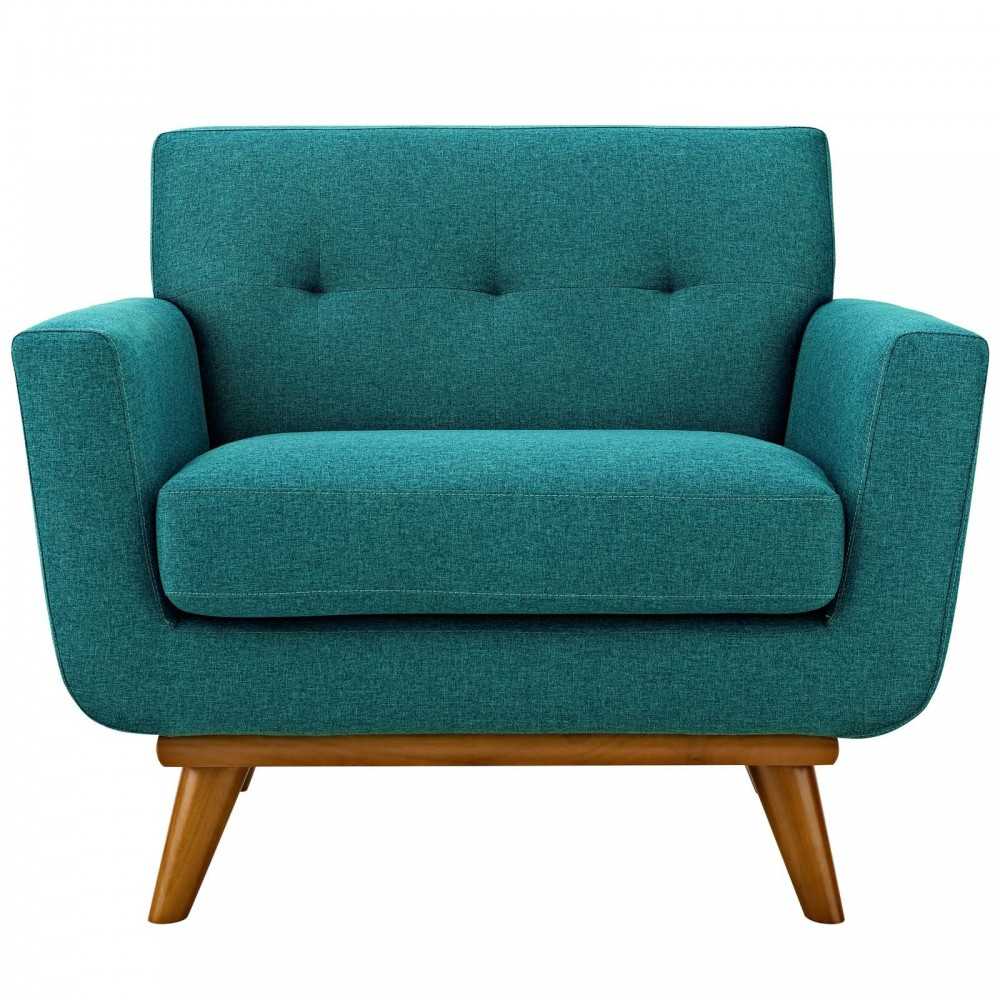 Engage Upholstered Fabric Armchair, Teal