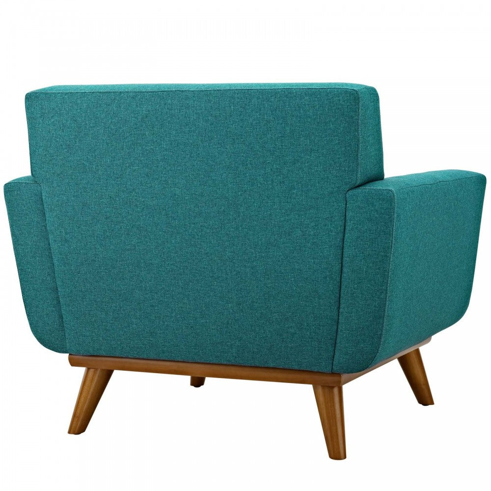 Engage Upholstered Fabric Armchair, Teal