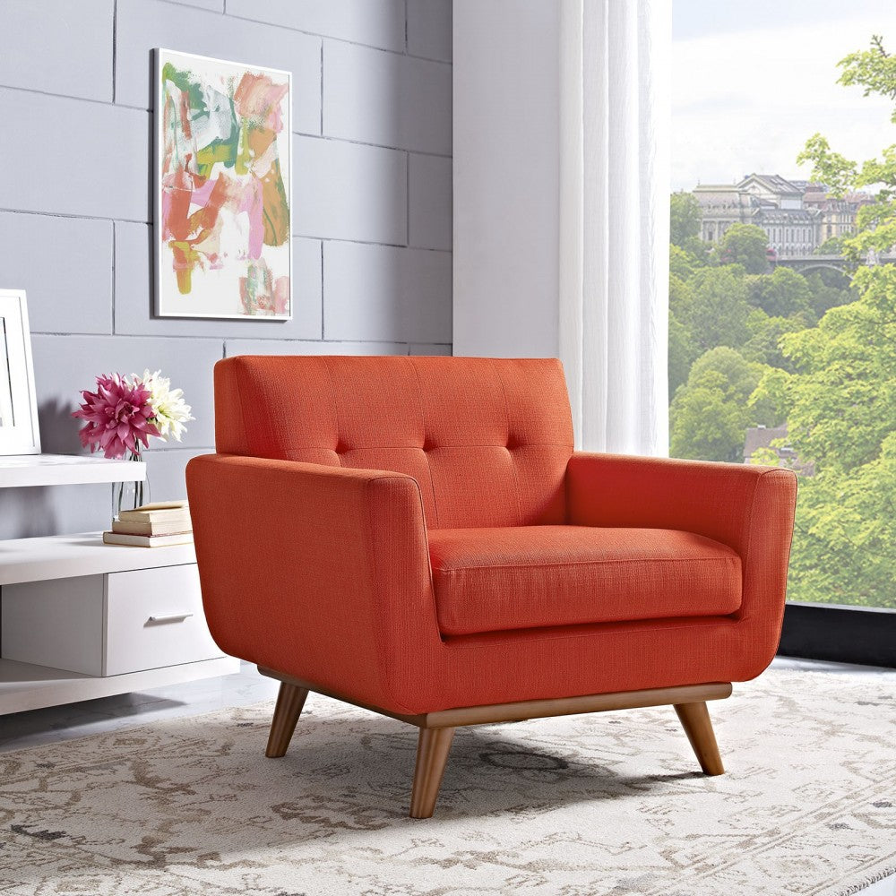 Engage Upholstered Fabric Armchair, Atomic Red