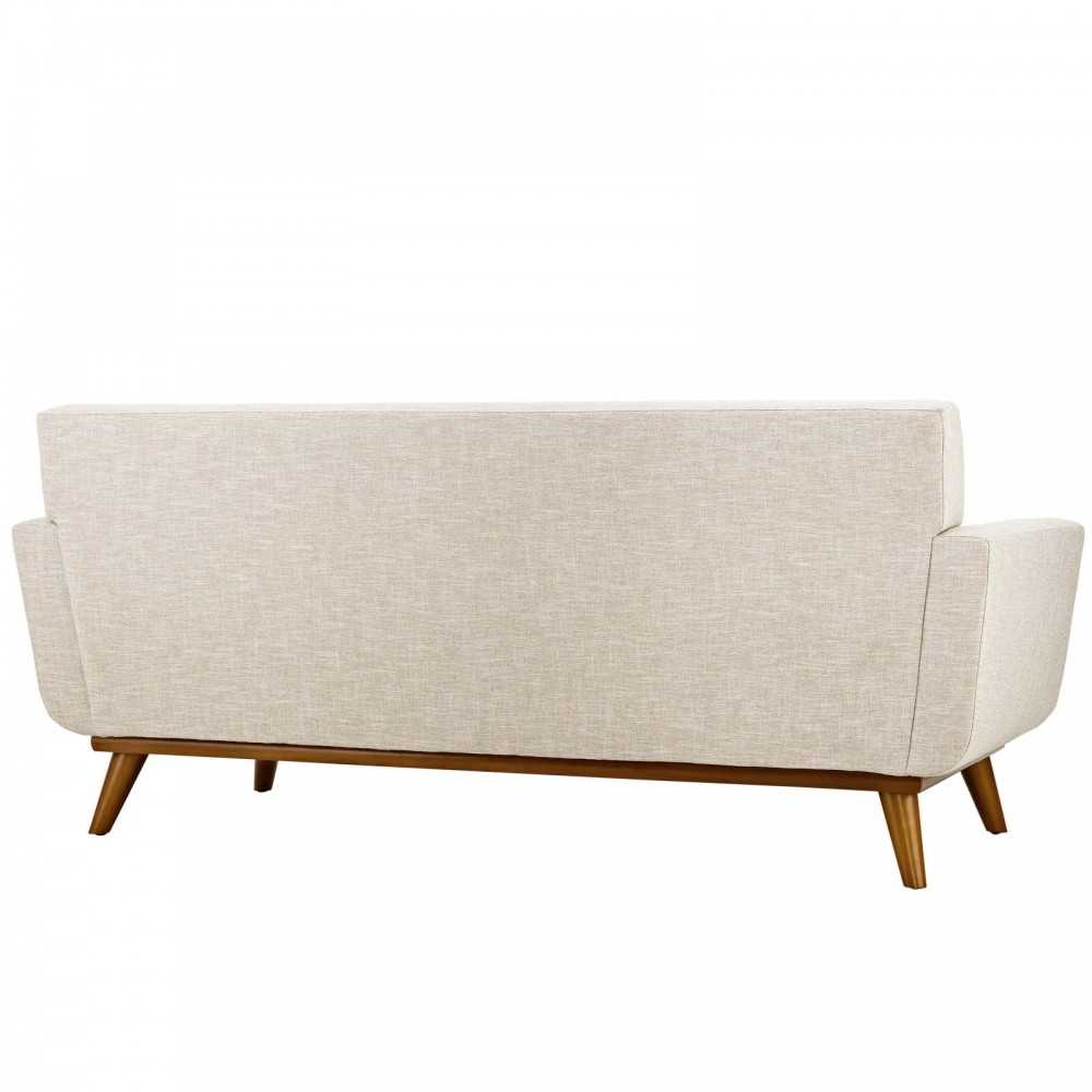 Engage Upholstered Fabric Loveseat, Beige