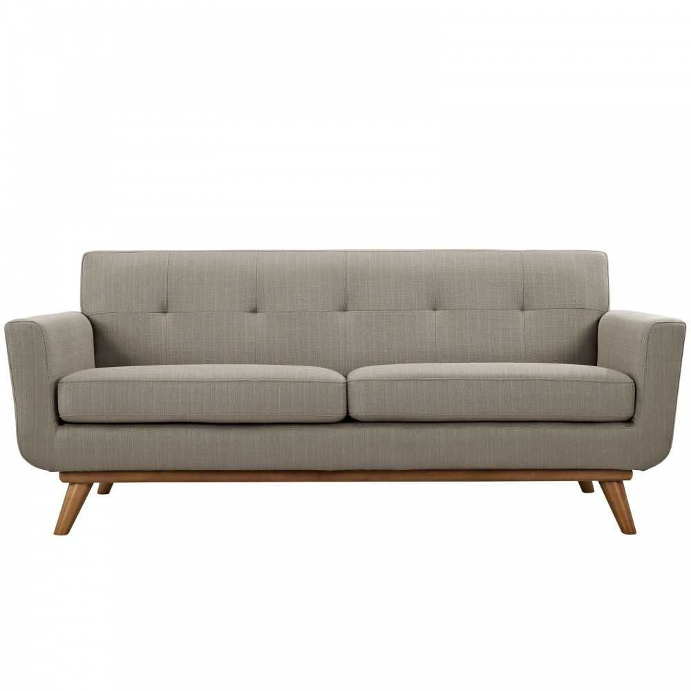 Engage Upholstered Fabric Loveseat, Granite