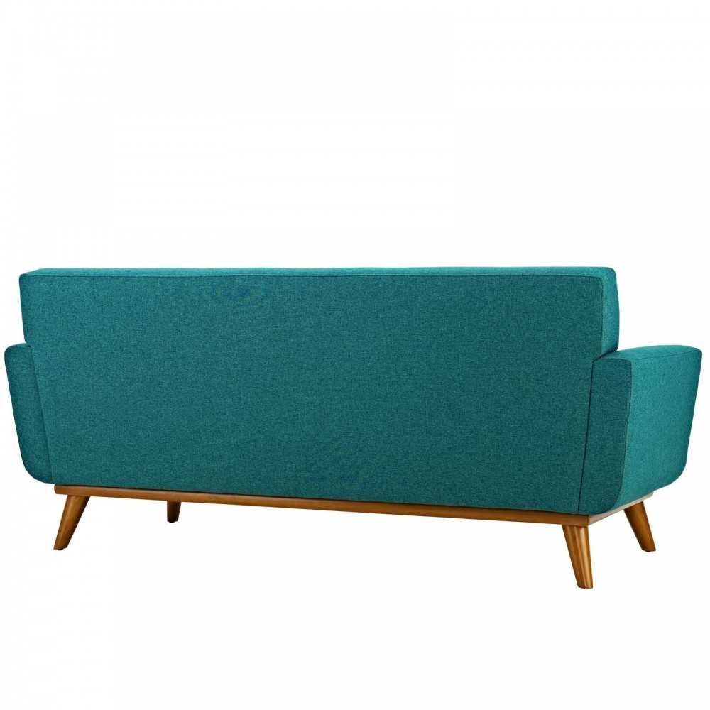 Engage Upholstered Fabric Loveseat, Teal