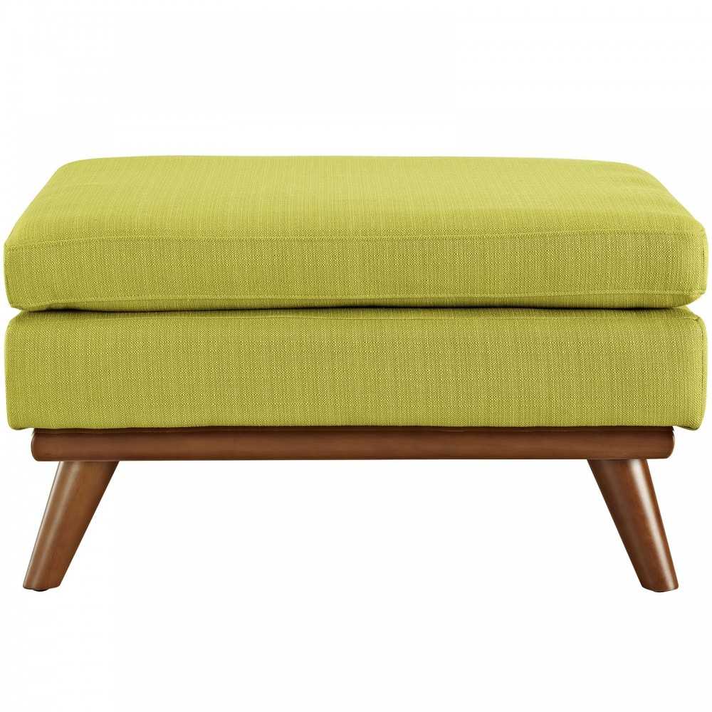 Engage Upholstered Fabric Ottoman, Wheatgrass