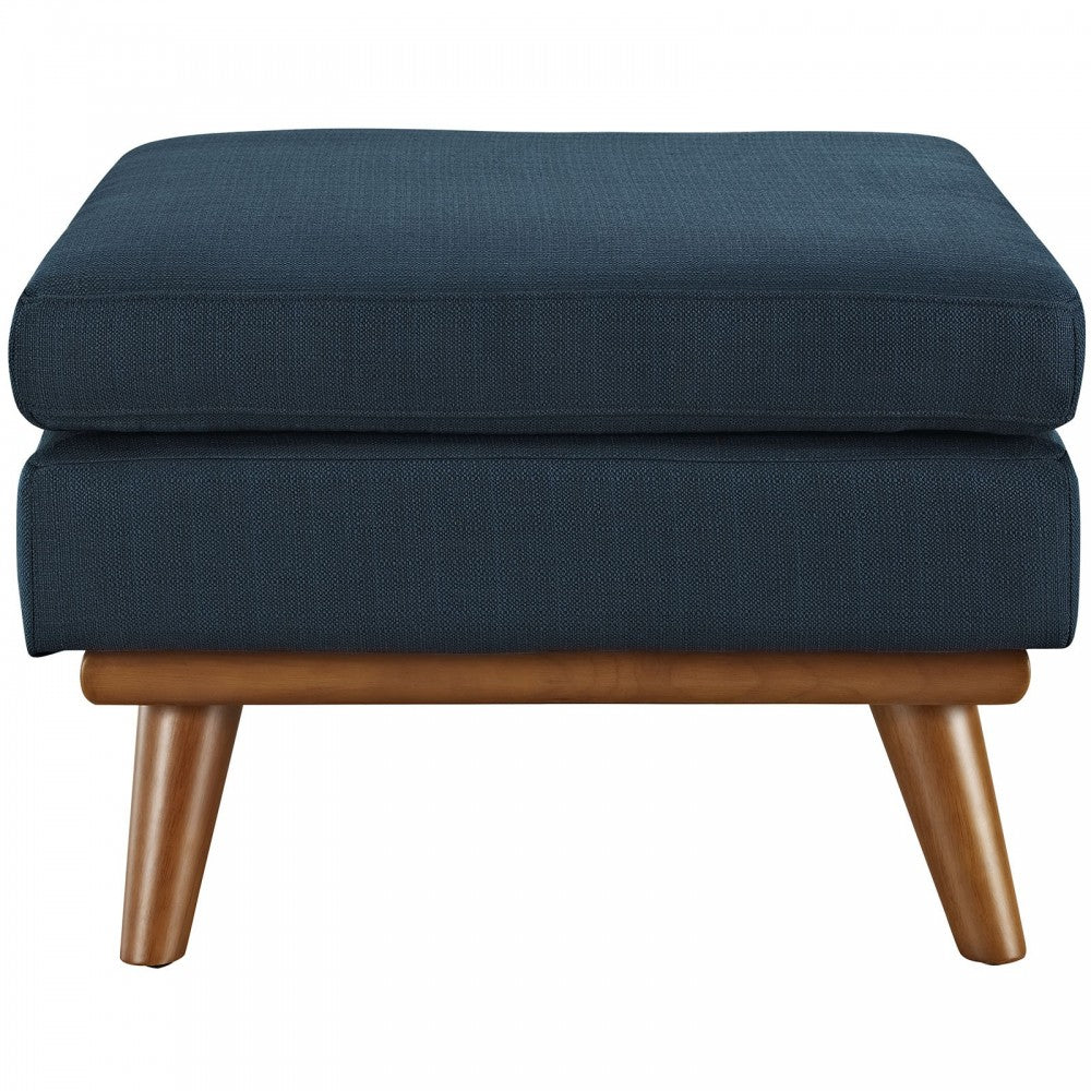 Engage Upholstered Fabric Ottoman, Azure