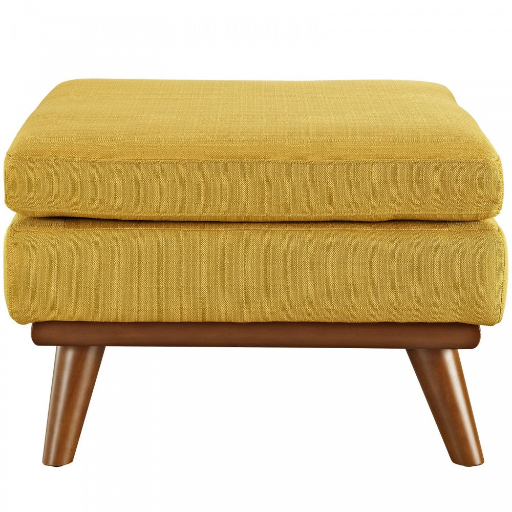 Engage Upholstered Fabric Ottoman, Citrus
