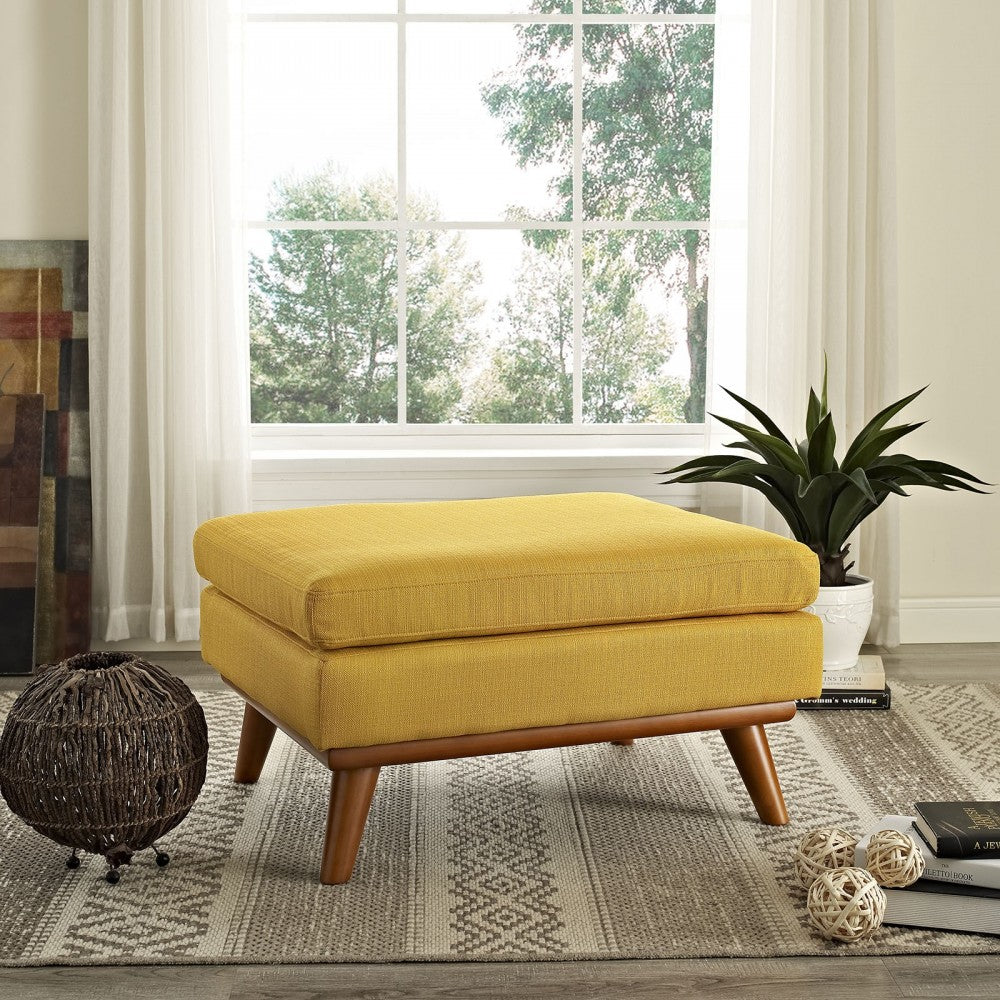 Engage Upholstered Fabric Ottoman, Citrus