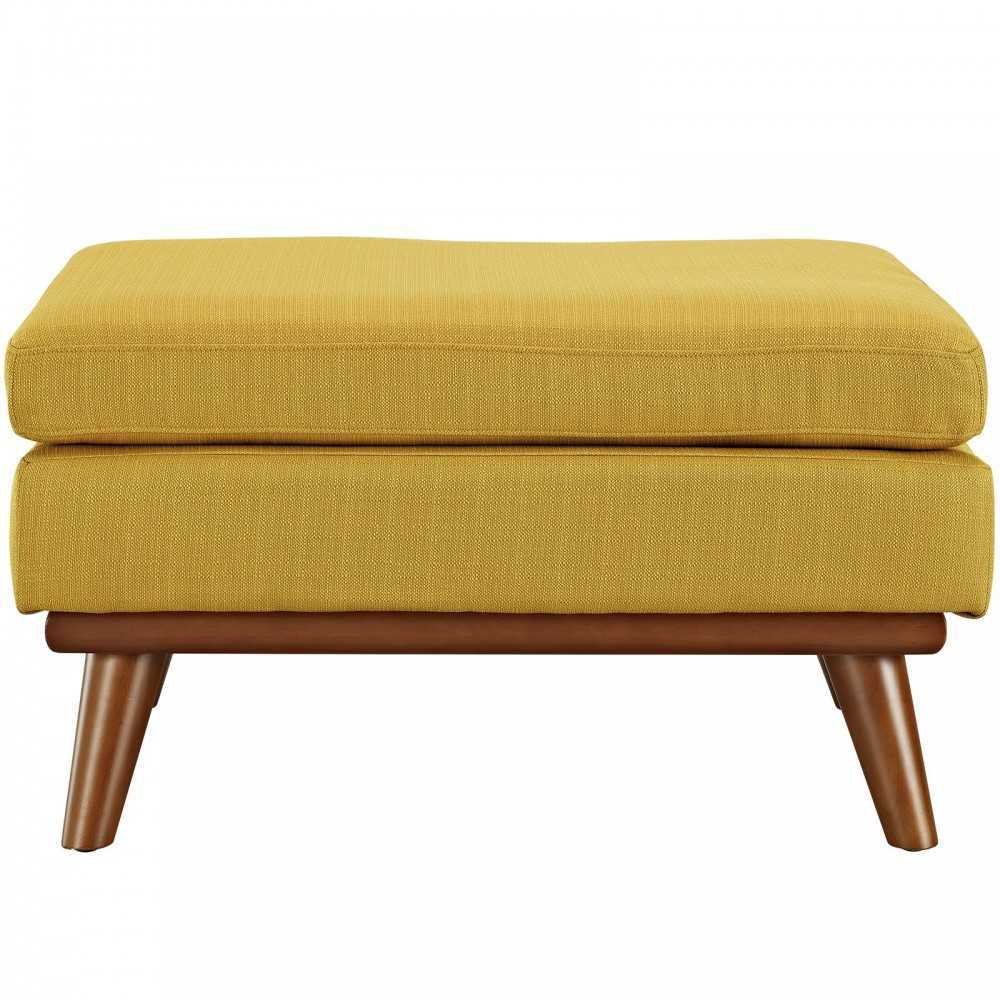 Engage Upholstered Fabric Ottoman, Citrus