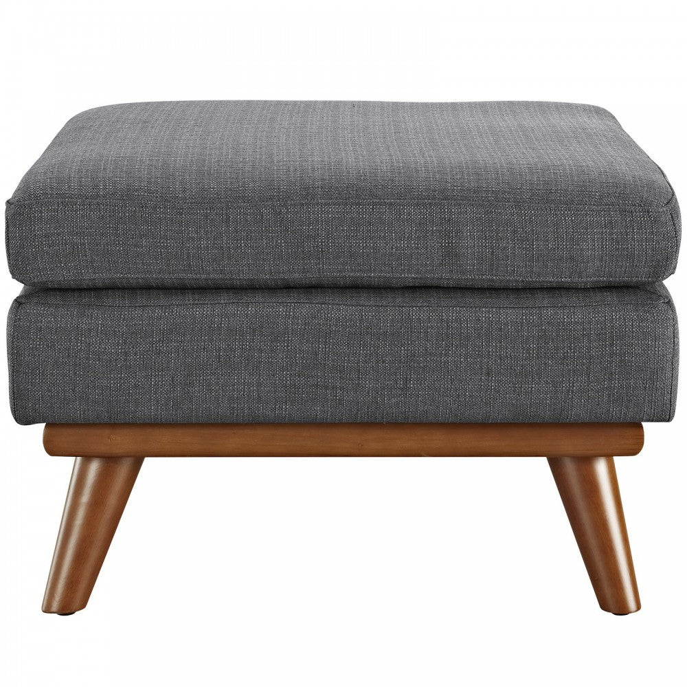 Engage Upholstered Fabric Ottoman, Gray