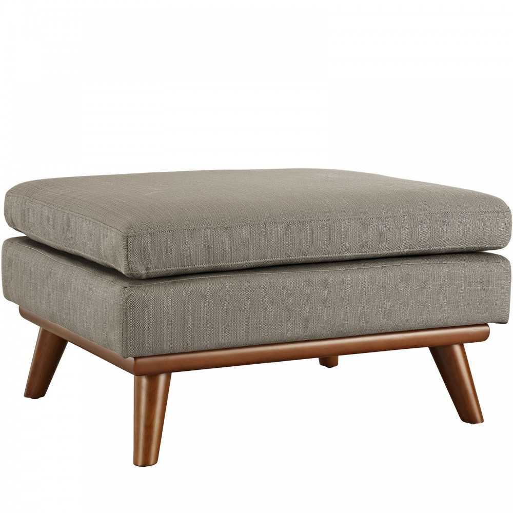 Engage Upholstered Fabric Ottoman, Granite