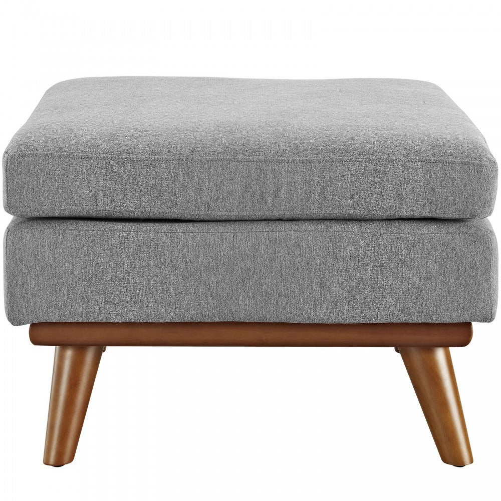 Engage Upholstered Fabric Ottoman, Expectation Gray