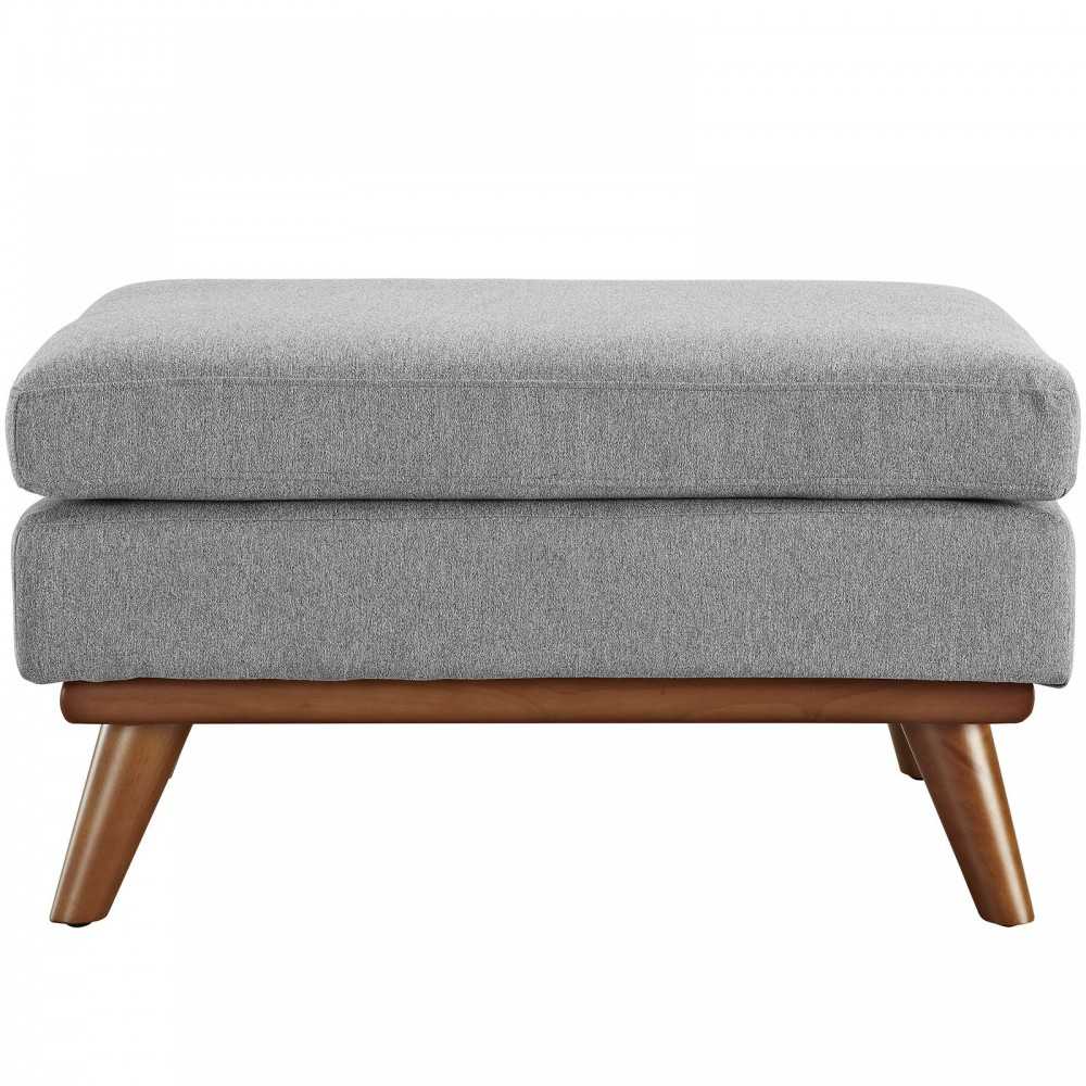 Engage Upholstered Fabric Ottoman, Expectation Gray