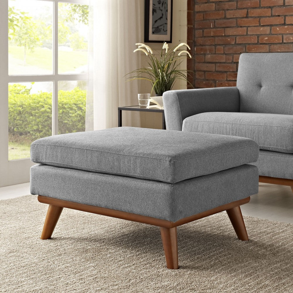 Engage Upholstered Fabric Ottoman, Expectation Gray