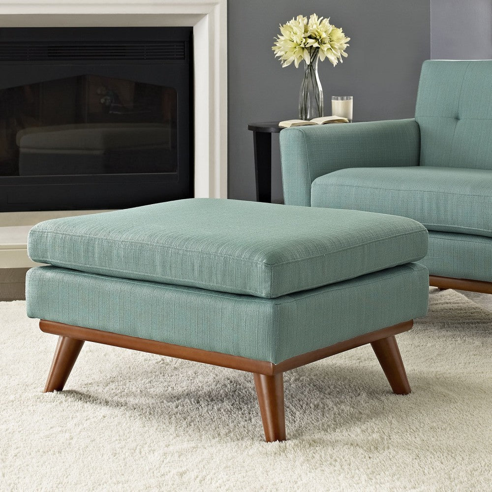 Engage Upholstered Fabric Ottoman, Laguna
