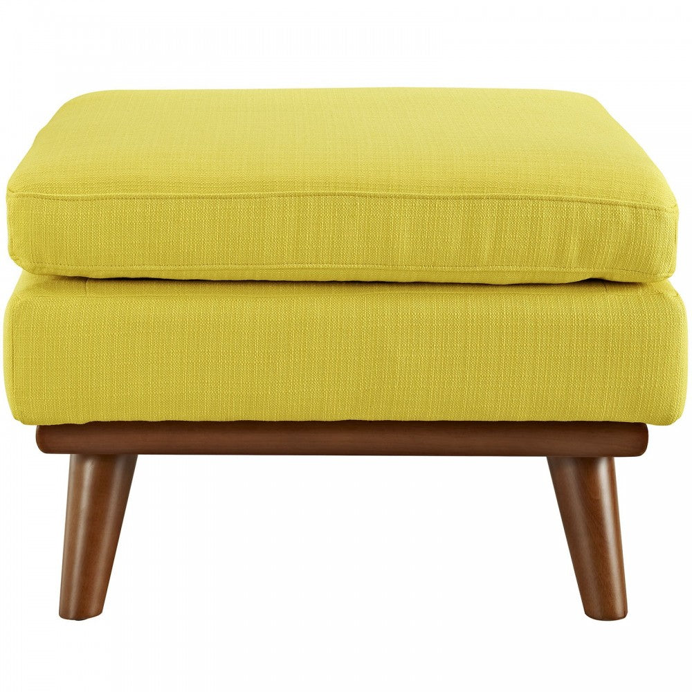 Engage Upholstered Fabric Ottoman, Sunny