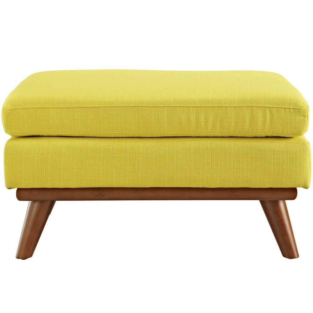 Engage Upholstered Fabric Ottoman, Sunny