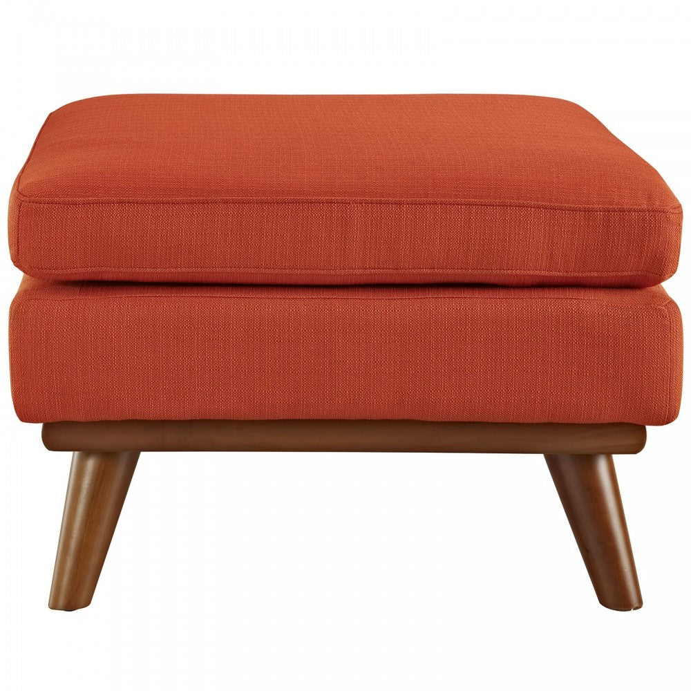 Engage Upholstered Fabric Ottoman, Atomic Red