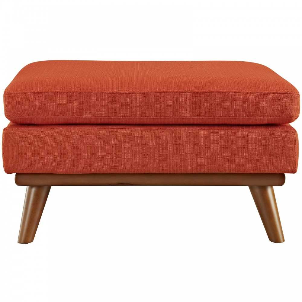 Engage Upholstered Fabric Ottoman, Atomic Red