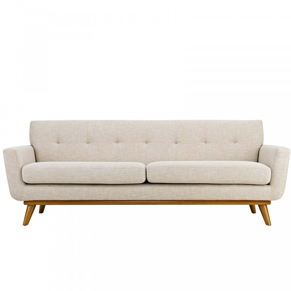 Engage Upholstered Fabric Sofa, Beige