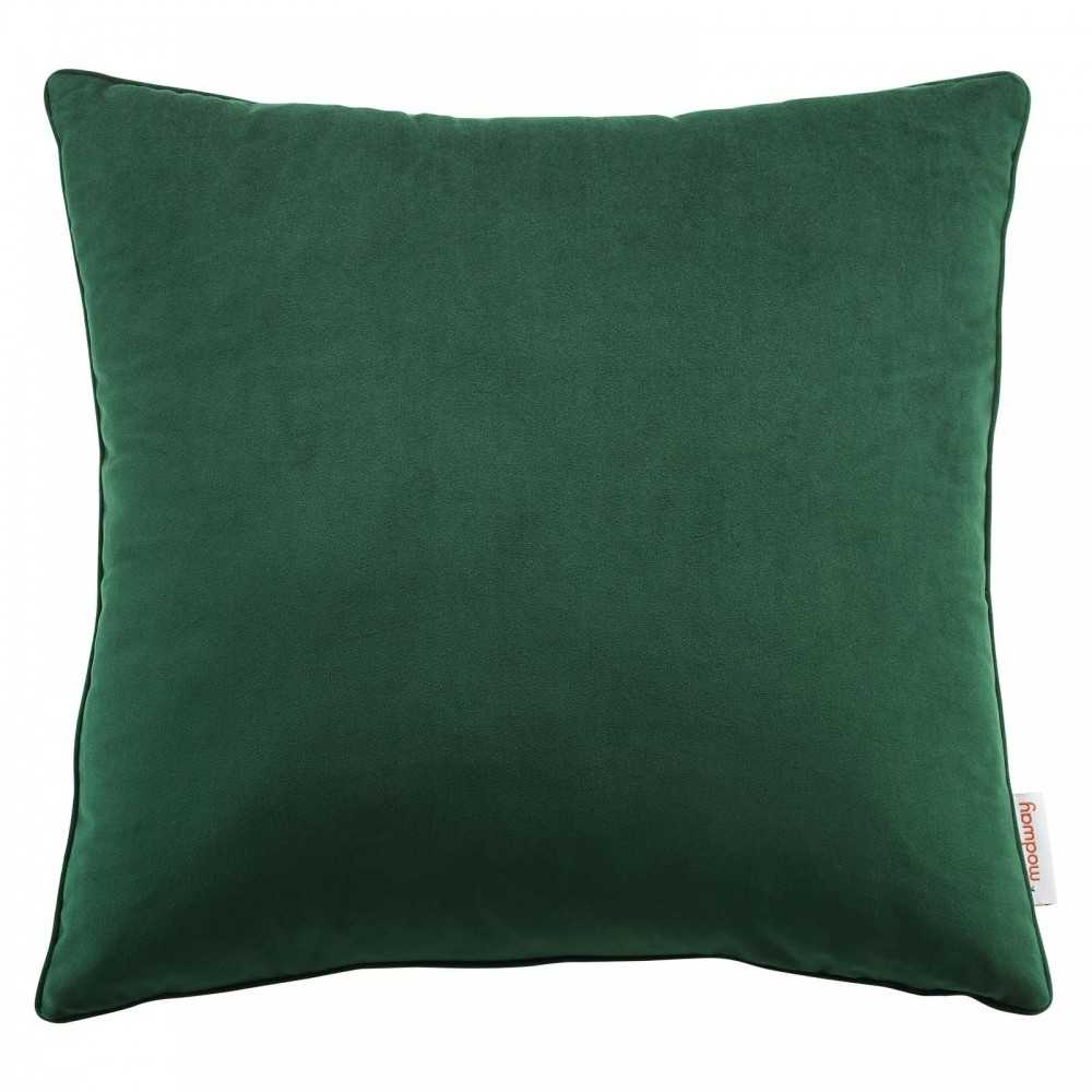 Enhance 18" Performance Velvet Throw Pillow, Green