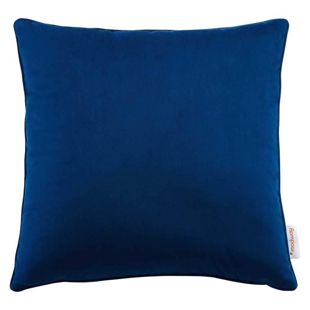 Enhance 18" Performance Velvet Throw Pillow, Navy