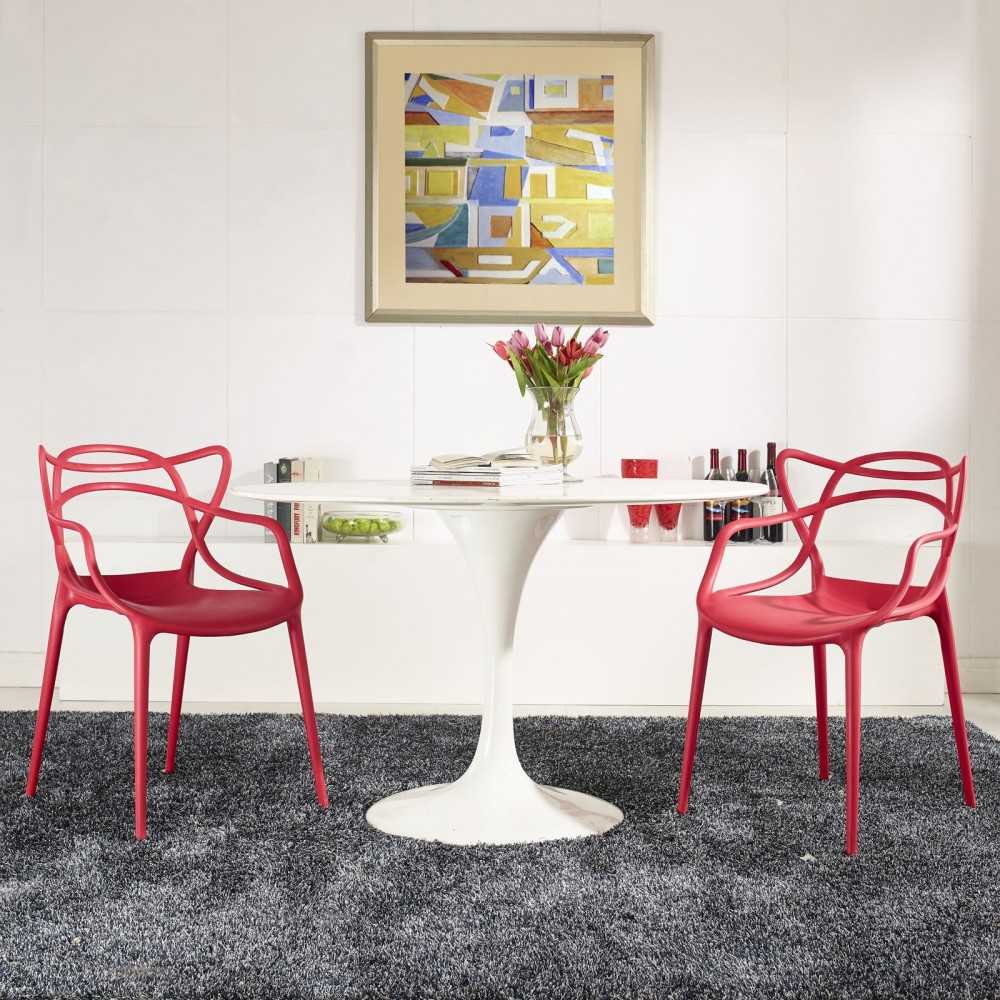 Entangled Dining Set Set of 2, Red