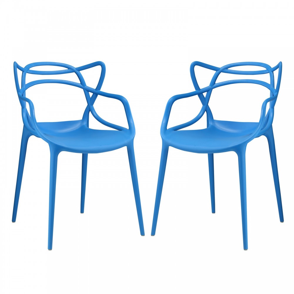 Entangled Dining Set Set of 2, Blue