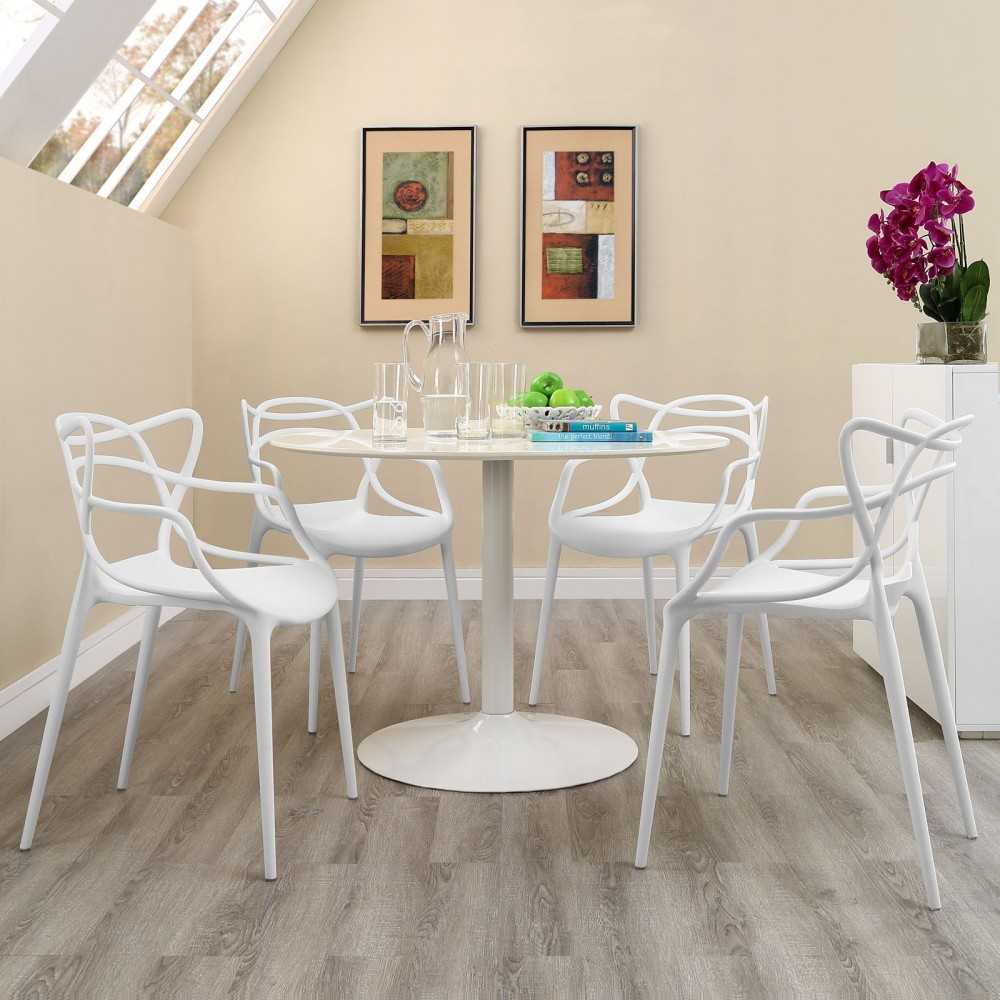 Entangled Dining Set Set of 4, White