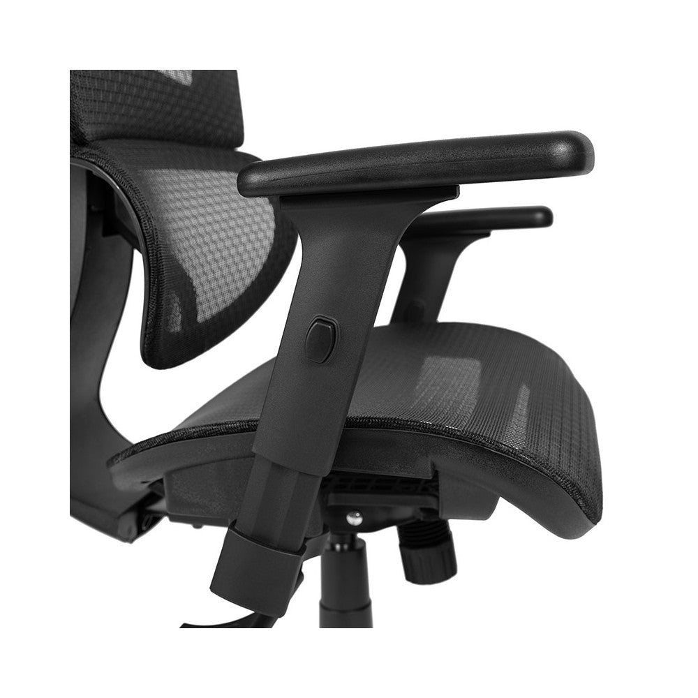 Ergonomic Mesh Office Chair with 2-to-1 Synchro-Tilt, Adjustable Headrest, Lumbar Support, and Adjustable Pivot Arms in Black