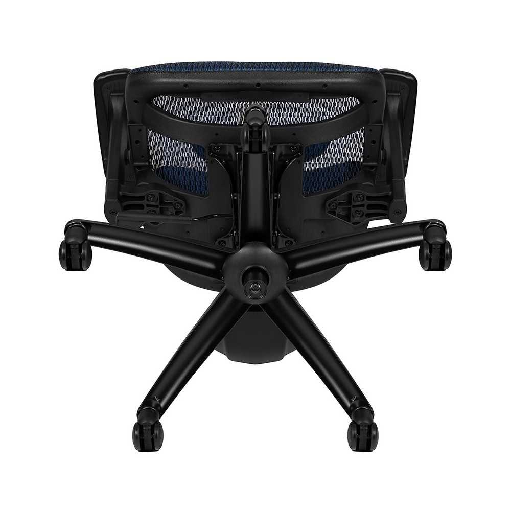 Ergonomic Mesh Office Chair with 2-to-1 Synchro-Tilt, Adjustable Headrest, Lumbar Support, and Adjustable Pivot Arms in Blue
