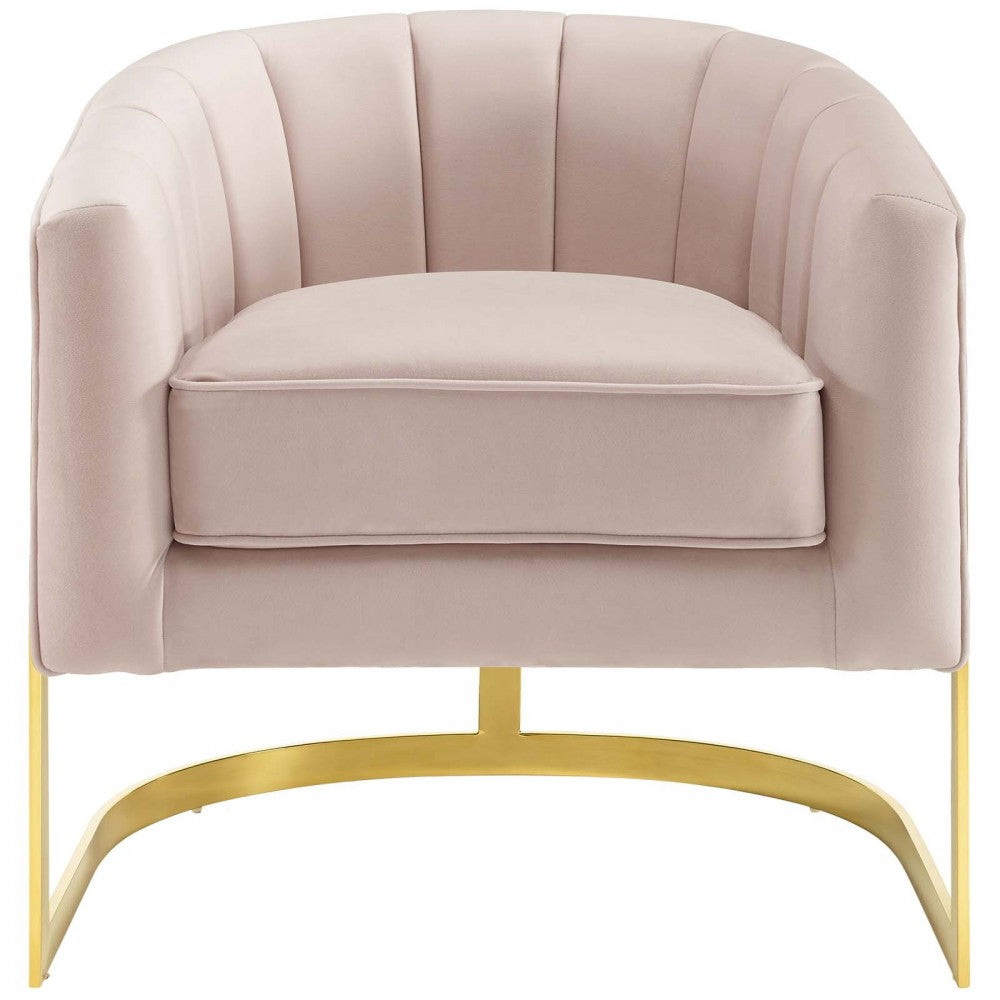 Esteem Accent Armchair Performance Velvet Set of 2, Pink