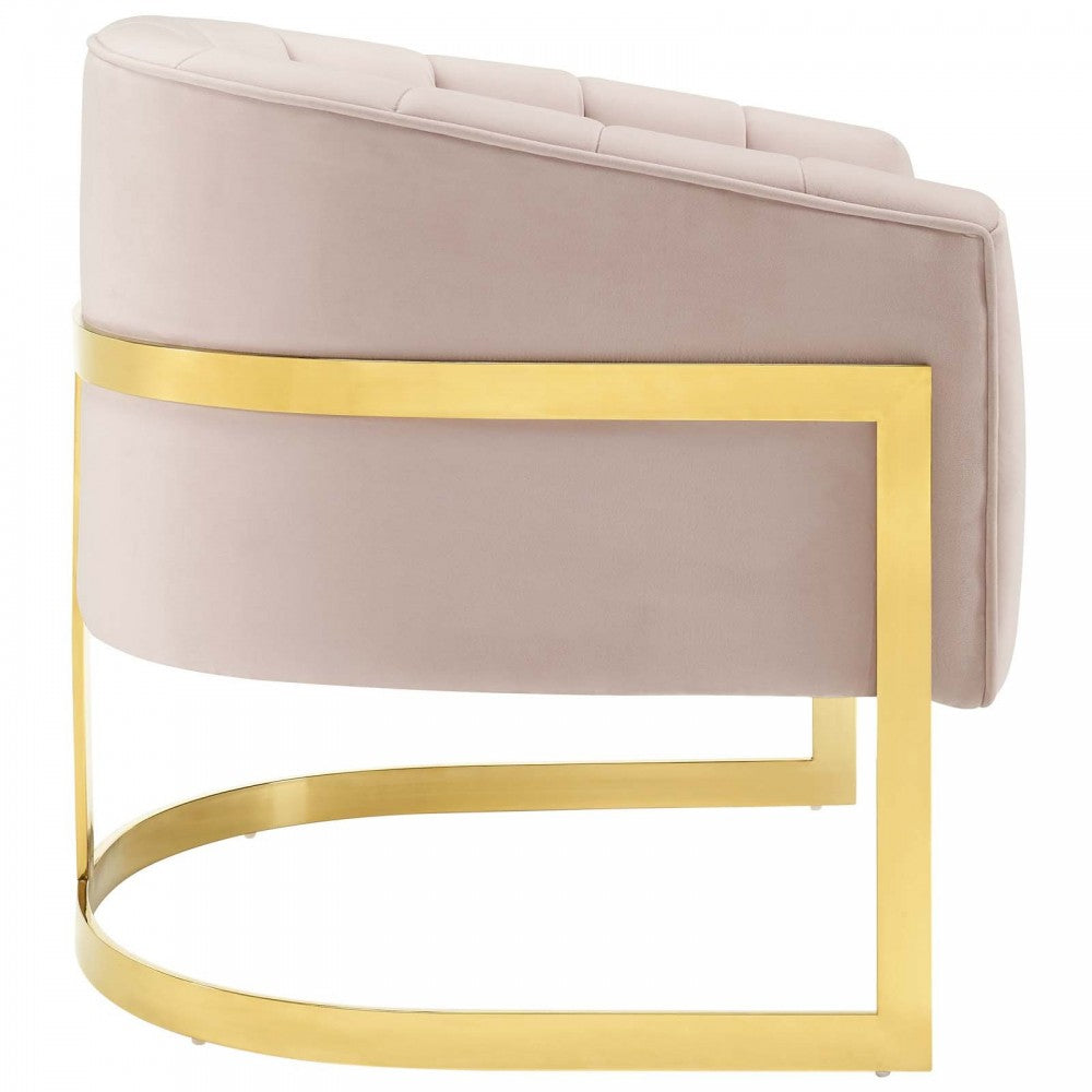 Esteem Accent Armchair Performance Velvet Set of 2, Pink