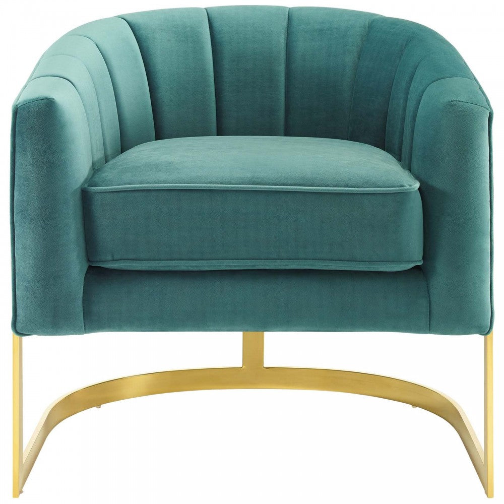 Esteem Accent Armchair Performance Velvet Set of 2, Teal