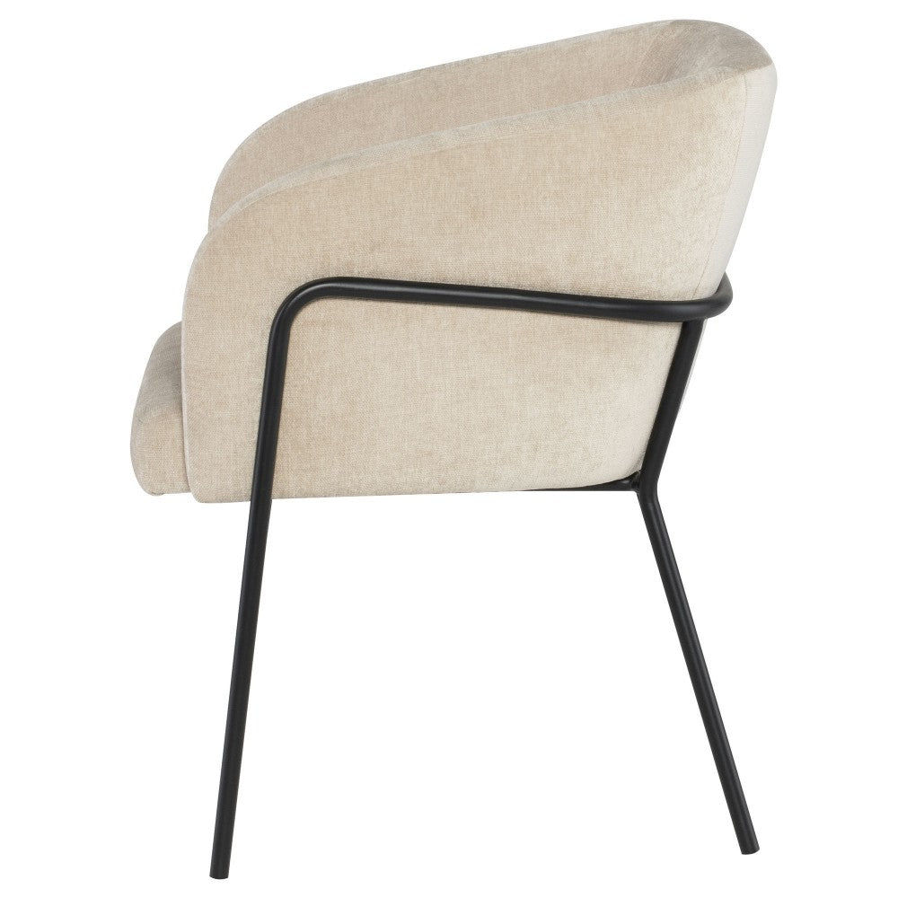 Estella Almond Fabric Dining Chair