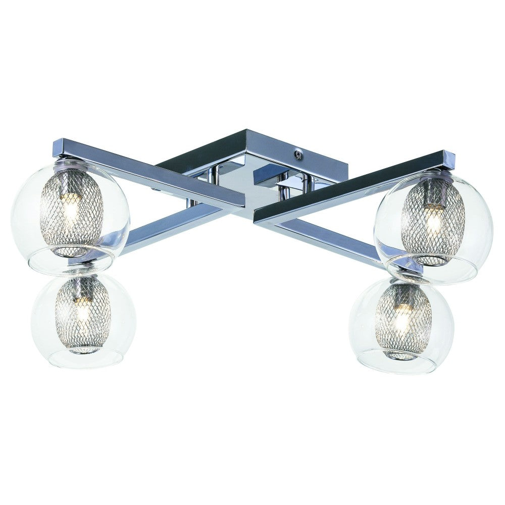 Estelle 4 Clear Glass Ceiling Lighting