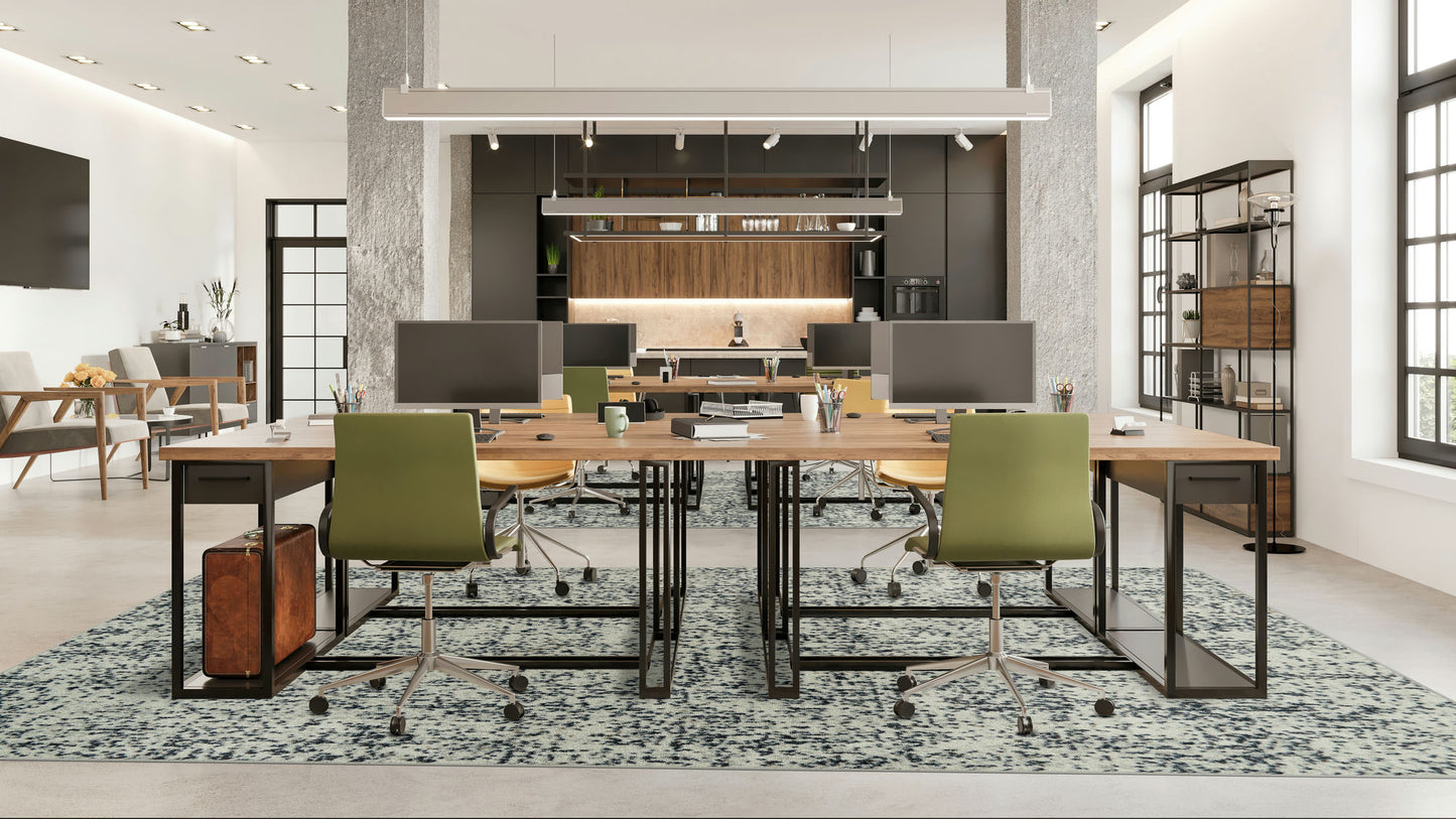 Etched In Stone 10'9" x 13'2" area rug in color Fog