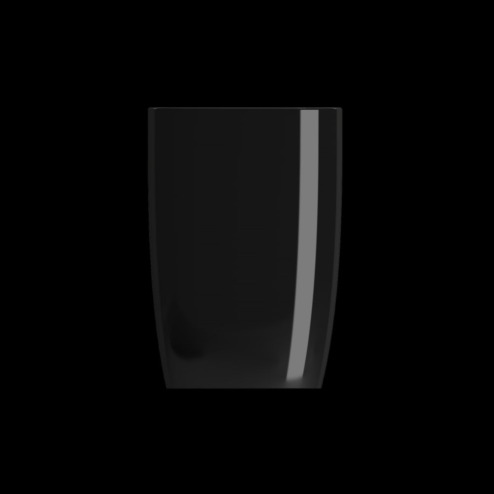 Etna Monoblock Pedestal Sink Fireclay 33.75 in. with Drain Cover in Black