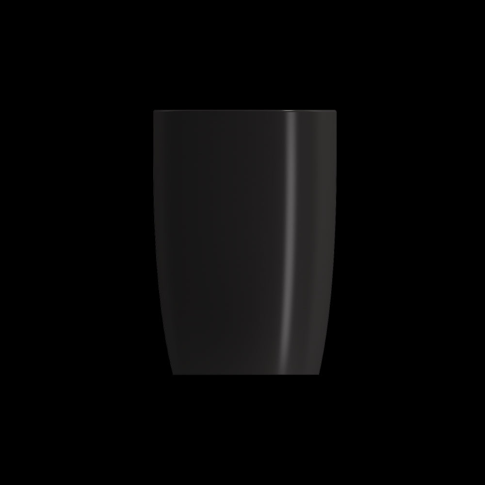 Etna Monoblock Pedestal Sink Fireclay 33.75 in. with Drain Cover in Matte Black