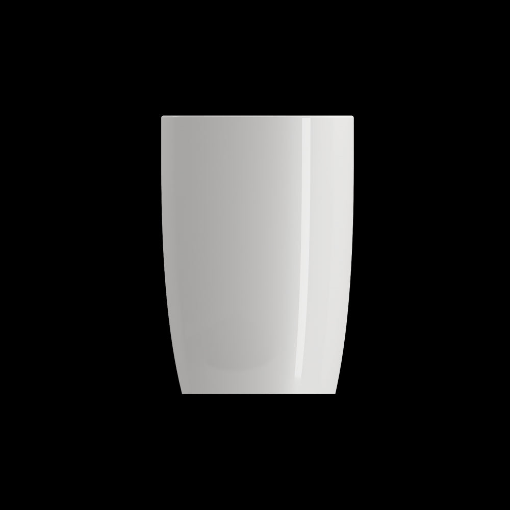 Etna Monoblock Pedestal Sink Fireclay 33.75 in. with Drain Cover in White