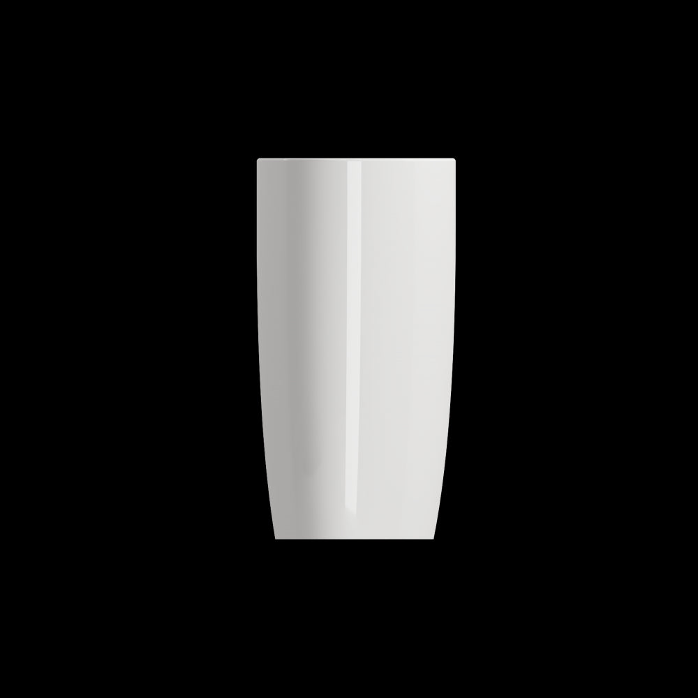 Etna Monoblock Pedestal Sink Fireclay 33.75 in. with Drain Cover in White