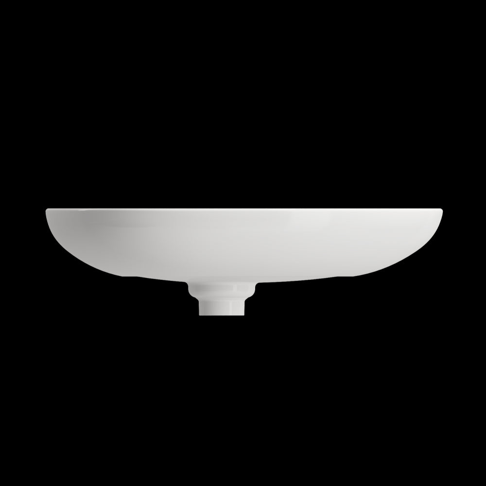 Etna Vessel Fireclay 23.25 in. with Matching Drain Cover in White