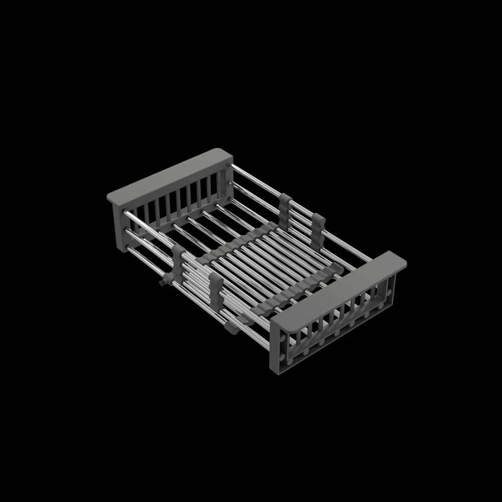 Expandable Colander, Stainless Steel w/ Gray Handles