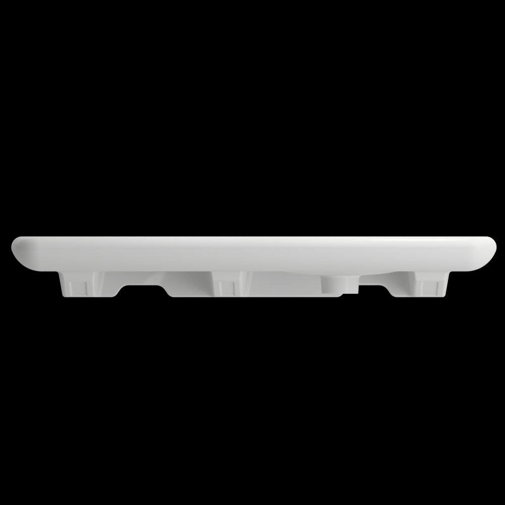 Fenice Wall-Mounted Sink Fireclay 35.5 in. 1-Hole in Matte White