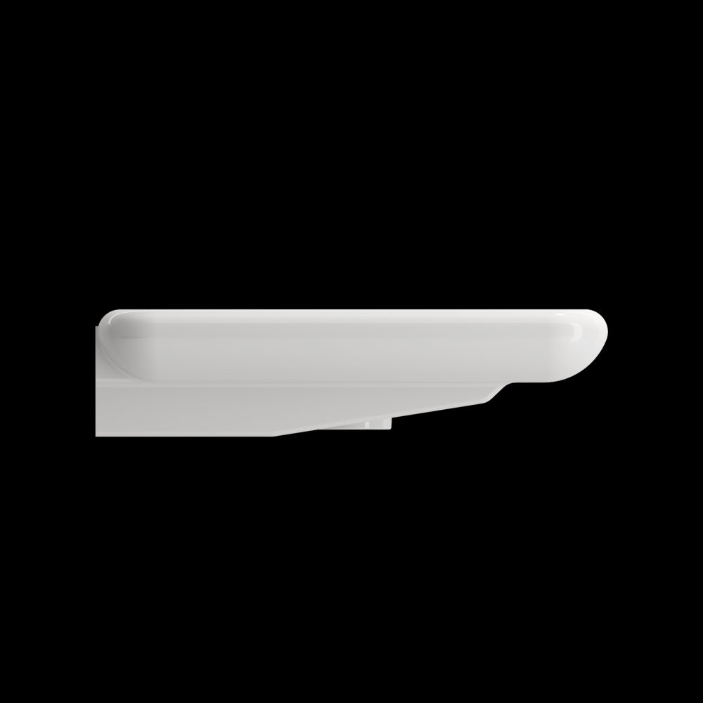 Fenice Wall-Mounted Sink Fireclay 35.5 in. 1-Hole in White
