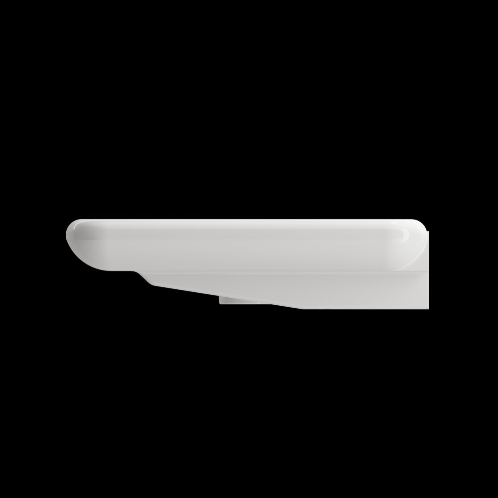 Fenice Wall-Mounted Sink Fireclay 35.5 in. 1-Hole in White