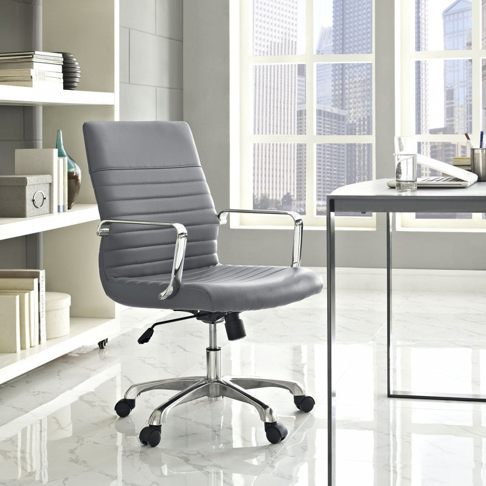 Finesse Mid Back Office Chair, Gray