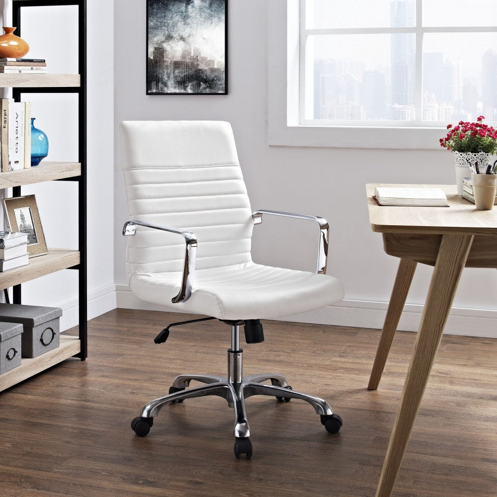 Finesse Mid Back Office Chair, White
